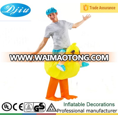 HALLOWEEN Yellow Duck Adult size Inflatable Costume Party Fancy Dress Suit