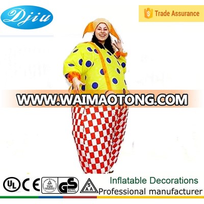 INFLATABLE CIRCUS CLOWN ADULT MENS WOMENS FUNNY FANCY DRESS HALLOWEEN COSTUME