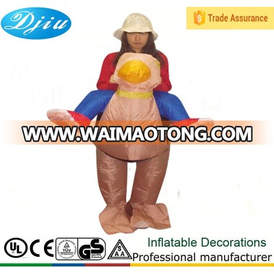 Adult Chub Ostrich Riding Inflatable Blow Up Color Full Body Costume Jumpsuit